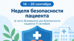 Неделя безопасности пациента (в честь Всемирного дня безопасности пациента 17 сентября)